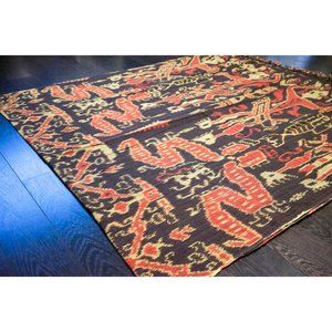 Hand Loomed Artisian Ikat Tapestry - 90" x 43"